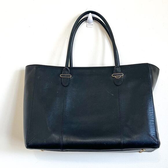 Charlotte Olympia Women Tote Bag Handbag Shoulder Purse Black Leather Made Italy